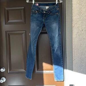 True religion size 24 skinny leg blue